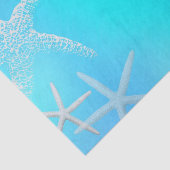 Zeester Aqua Blauwe Tissue Papier (Detail)