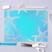 Zeester Aqua Blauwe Tissue Papier (Craft)
