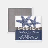 Zeester Bewaar de Datummagneet Magneet (Voorkant / Achterkant)