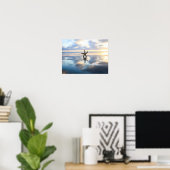 Zeester bij het strand foto poster print (Thuiskantoor)