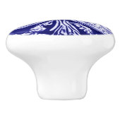 Zeester Blauw en Wit Zee Star Ocean Beach House Keramische Knop (Zijkant)