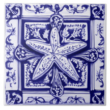 Zeester Blauw en Wit Zee Star Ocean Beach House