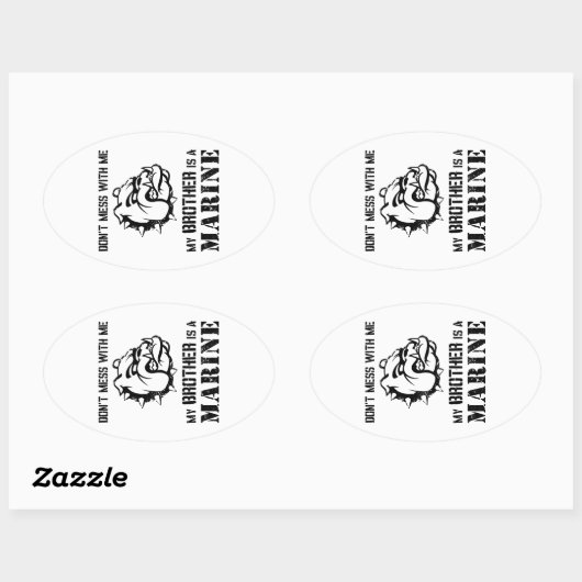 Zeester/broer Ovale Sticker (Vel)