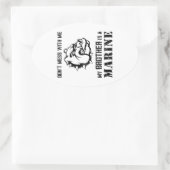 Zeester/broer Ovale Sticker (Tas)