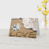 Zeester bruid bruidegom kaart (Gele Bloem)