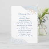 Zeester bruiloft kaart (Staand voorkant)