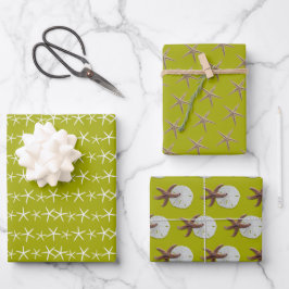 Zeester Chartreuse Groen Alle Gelegenheden Inpakpapier Vel