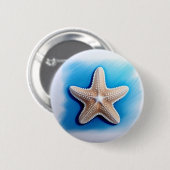 Zeester Crayon Tekening Ronde Button 5,7 Cm (Voorkant /achterkant)
