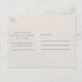 Zeester Cream Wit Strand Trouw Save the Date Aankondigingskaart (Achterkant)