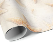 Zeester Cream Zand Ivoor Strand Trouw Cadeaupapier (Rol Hoek)