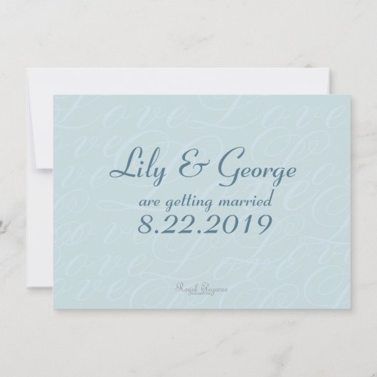 Zeester & Diamanten Bewaar de Datum Save The Date (Achterkant)