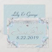 Zeester & Diamanten Save the Date (Voorkant / Achterkant)