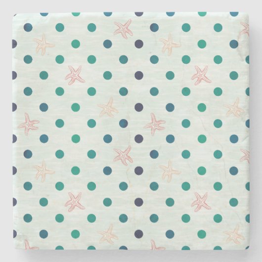 Zeester Dots Dans Stenen Onderzetter (Voorkant)