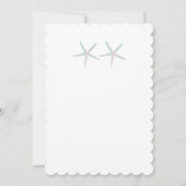 Zeester Elegant Nautisch Grijs Blauwgroen Wit Brui Kaart (Achterkant)