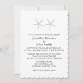 Zeester Elegant Nautisch Grijs Blauwgroen Wit Brui Kaart (Voorkant)