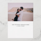 Zeester Elegant Ocean Beach BRUILOFT ROOS GOLD V3 Folie Uitnodiging (Achterkant)