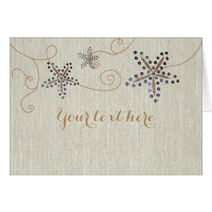 Zeester Elegantie Strandtrouw Sequins Kaart