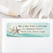 Zeester en Aqua Lint Etiket (Insitu)