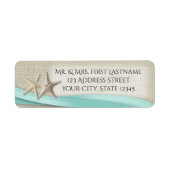 Zeester en Aqua Lint Etiket (Voorkant)