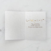 zeester en bericht in een flessenverjaardag kaart (Binnen)