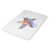 Zeester en blauw silhouet badmat (Gekanteld)