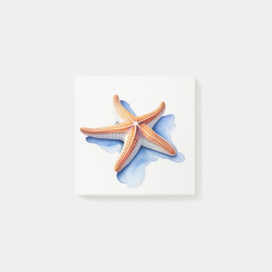 Zeester en blauw silhouet post-it® notes (Voorkant)