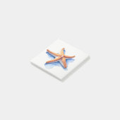 Zeester en blauw silhouet post-it® notes (Schuin)
