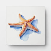 Zeester en Blauwe Silhouet Fotoplaat (Voorkant)
