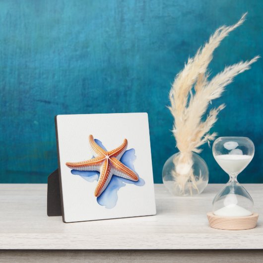 Zeester en Blauwe Silhouet Fotoplaat (Insitu)