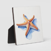 Zeester en Blauwe Silhouet Fotoplaat (Voorkant)