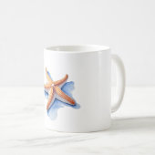 Zeester en Blauwe Silhouet Koffiemok (Voorkant rechts)