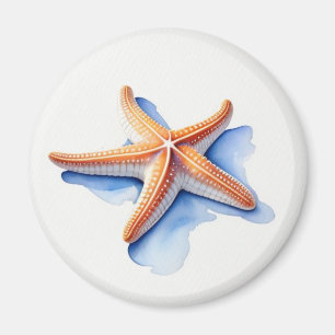 Zeester en Blauwe Silhouet Magneet