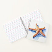 Zeester en Blauwe Silhouet Notitieboek (Binnen)