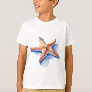 Zeester en Blauwe Silhouet T-shirt