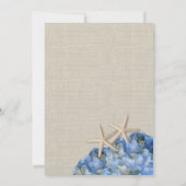 Zeester en Blue Hydrangea bruiloft Kaart (Achterkant)