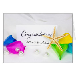 Zeester en bruiloft parels met Roos bloemblaadjes