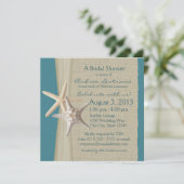 Zeester en Burlap Look Vrijgezellenfeest Kaart (Staand voorkant)