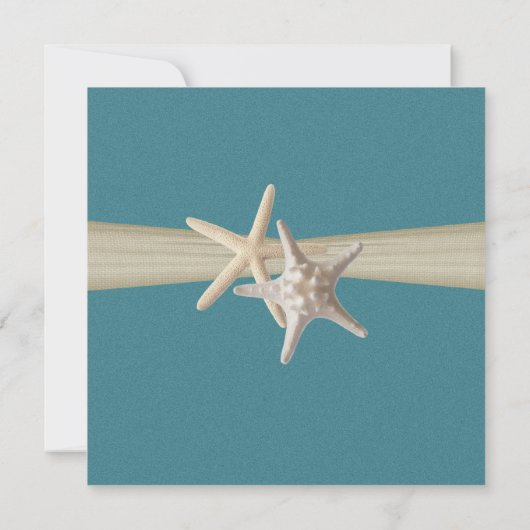 Zeester en Burlap Look Vrijgezellenfeest Kaart (Achterkant)