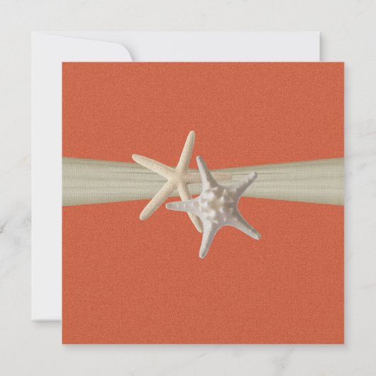 Zeester en Burlap Look Vrijgezellenfeest Kaart (Achterkant)