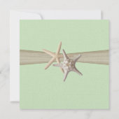 Zeester en Burlap Look Vrijgezellenfeest Kaart (Achterkant)