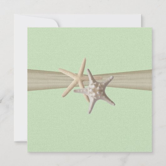 Zeester en Burlap Look Vrijgezellenfeest Kaart (Achterkant)