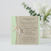 Zeester en Burlap Look Vrijgezellenfeest Kaart (Staand voorkant)