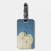 Zeester en een Blauwe Oceaan Bagagelabel (Achterkant verticaal)
