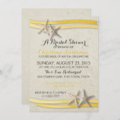 Zeester en Geel Lint Vrijgezellenfeest Kaart (Voorkant / Achterkant)