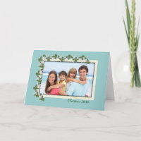Zeester en Hulst Tropische Foto Kerstkaart