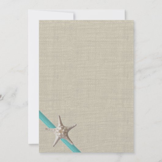 Zeester en kant Baby shower Kaart (Achterkant)