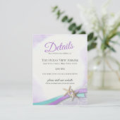 Zeester en Kant Paarse Details en Informatie Kaart (Staand voorkant)