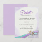 Zeester en Kant Paarse Details en Informatie Kaart (Voorkant / Achterkant)