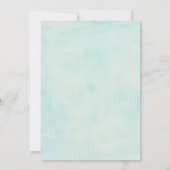 Zeester en Kant  Strand Bruiloft Kaart (Achterkant)