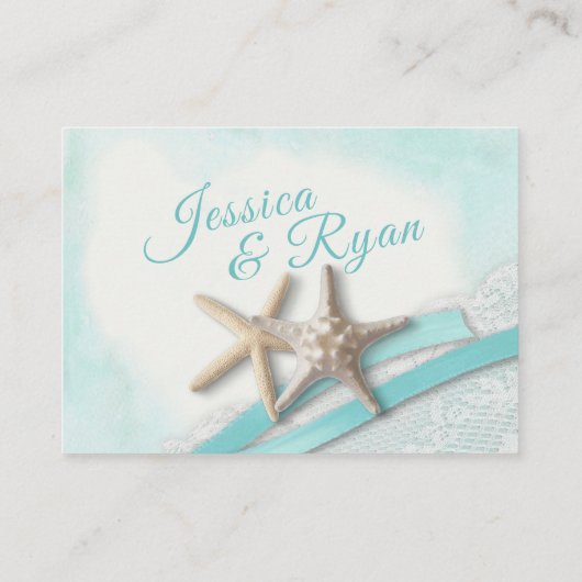 Zeester en Kant  Strand Wishing Well Informatiekaartje (Achterkant)